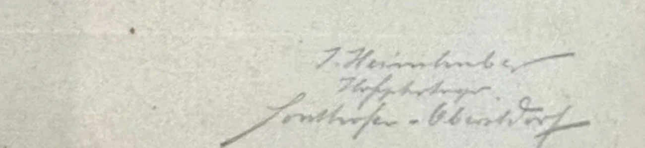 Handschriftliche Signatur auf der Fotografie: J. Heimhuber, Hofphotograph, Sonthofen – Oberstdorf